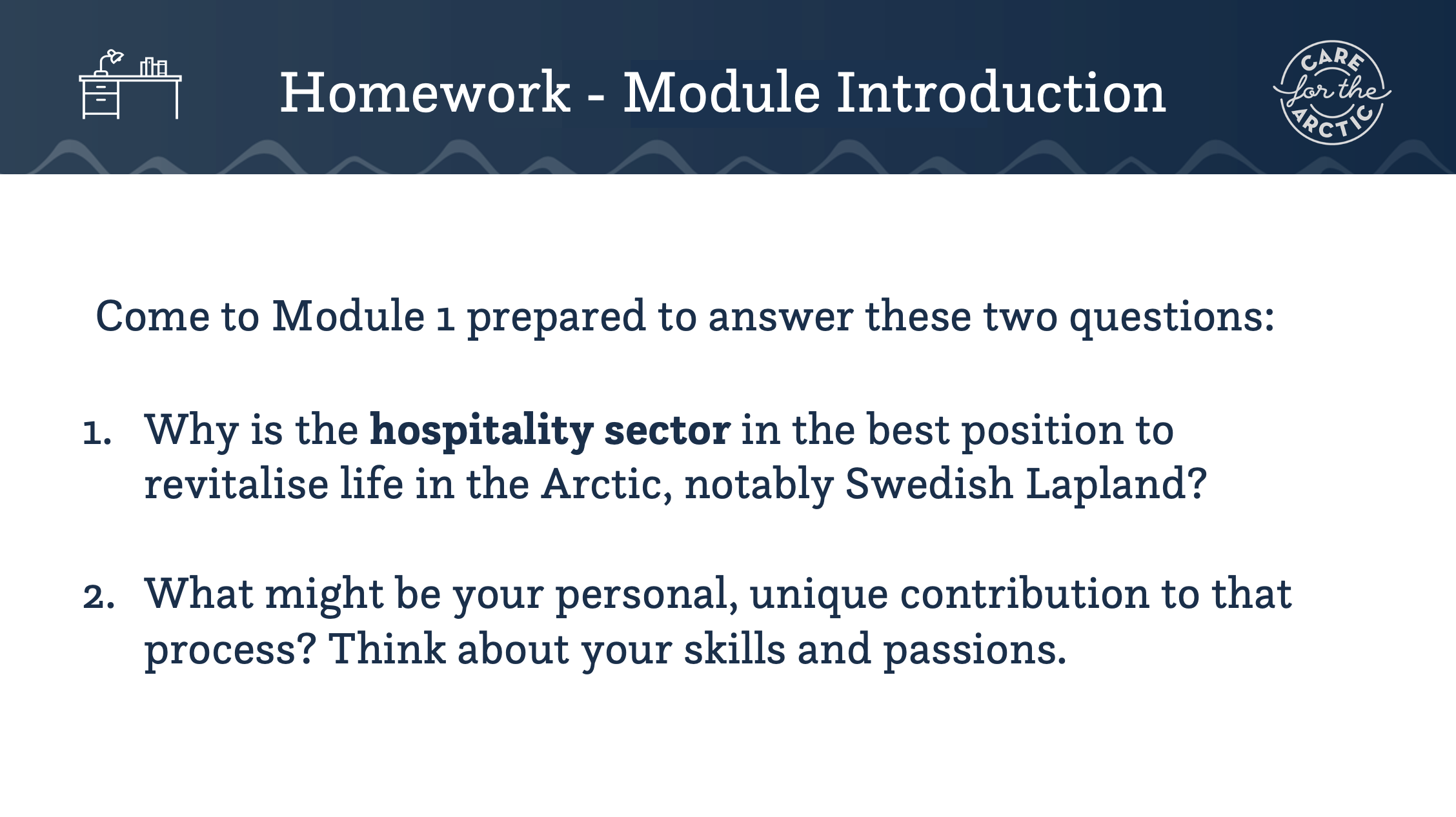 Homework introduction